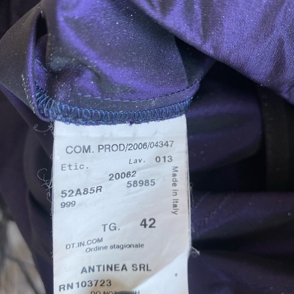 Emporio Armani Dress Wrap Tulle‎ Velvety Beaded Star Purple Size US 8 - Picture 6 of 10